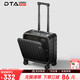 DTA登机行李箱男女小型前开盖拉杆箱密码箱子出差旅行箱暗夜黑18英寸