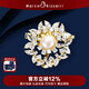 Marco Bizzarri brand brooch, light luxury flower brooch, high-end women's exquisite suit corsage, anti-exposure pin, women's luxury accessories, gift to teacher on Teacher's Day, gift to mother on Mother's Day