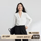 Lady Bird white shirt v-neck professional wear women's suit inner top formal wear interview commuting daily work chiffon shirt