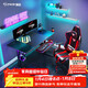 Saitu Computer Desk Gaming Study Room I Type Simple 1.5 Meter Large Desktop Computer Desk Black