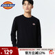 Dickies solid color casual sweatshirt with small logo on the chest, same style sweatshirt for men and women DK010983 Black L