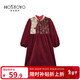 Royal Childhood Girls' Children's Clothing New Chinese Style Princess Dress Literary Winter Children's Clothing Chinese Style Red 105