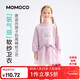 Mamie Maka (MOMOCO) children's clothing girls long-sleeved dress 2026 spring style sweet dress for middle and large children purple 105