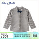 TARTINE ET CHOCOLAT French Chocolate Children's Clothing 25 Autumn New Boys' Plaid Long-Sleeved Shirt Brown One Size 100/3A