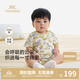 YEEHOO baby home clothes summer short-sleeved one-piece pajamas for newborn boys and girls antibacterial robes 2 pieces