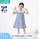 Xiaoyinman children's clothing girls navy collar dress striped print 26 summer children's striped A-line skirt