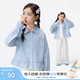 Xiaoyinman girls college style sub-shirt lace cuffs 26 spring dress western style medium and large children's casual shirt top jacket