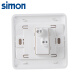 Simon switch socket panel single open single control 86 type single open switch C3 series one open single control switch snow mountain white C31011BY