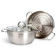 LOCK&LOCK 28CM two-layer steamer set 304 stainless steel LCM2287SW-2