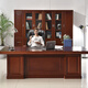 Yusong (YUSONG) Beijing Office Furniture Paint Executive Desk Boss Desk Executive Desk Supervisor Desk Manager Desk President's Desk 2.0 meters with wood veneer, main table + deputy table + small cabinet)