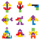 Fu Child Tetris puzzle children's educational toys boys and girls kindergarten baby early education building blocks birthday gift new Tetris
