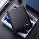 Pier Cardin wallet men's short ultra-thin vertical leather money chuck layer cowhide business simple wallet pure cowhide black-metal Logo
