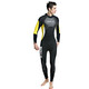 HiSEA3MM diving suit for men and women one-piece thermal suit long-sleeved long pants swimsuit deep diving suit drifting surfing suit jellyfish suit black and yellow men's style M