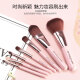 Boquanya makeup brush set for beginners fiber hair blush foundation eye shadow powder eyebrow brush portable storage makeup tools gold powder elephant artificial fiber