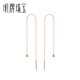 Ming brand jewelry 18K gold ear wire women's color gold rose gold round beads multi-wear long earrings CSH0092 pricing about 0.60-0.70 grams