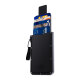Qimo (Kemy) 5 Card Card Bag Coin Wallet Creative Ultra-dünn Herrenausweis Echtes Leder Multi-Card-Position Frauen, die die Kopfschicht Cowide Clip Card Cover echte Lederversion (schwarz) ziehen