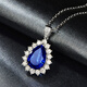 Millais Jewelry 5A Grade Brilliant Blue 9.46 Carat Tanzanite Pendant 18K Gold Inlaid Diamond Necklace Colored Gemstone Gift Does Not Include Chain (Chain Can Be Customized)