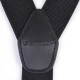 Elanmeet men's hook buckle hook strap with adjustable buckle on the back for fat people elastic shoulder strap dual-use strap hook Y type - black 4 hooks