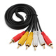 Akihabara (CHOSEAL) Q722 Three lotus to three lotus line (red, yellow and white) bold AV audio and video connection cable Straight head 1.8 meters