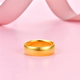 Jin Shixi 999 Pure Gold Aperture Ring Gold Flat Smooth Living Ring Xuanyuan Ring Couple Ring Smooth Ring Gold Weight 4.22g