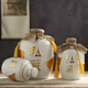 Jingdezhen ceramic wine bottle ornaments 1 Jin Jin is equal to 0.5 kg 2 Jin Jin is equal to 0.5 kg 3 Jin Jin is equal to 0.5 kg 5 Jin Jin is equal to 0.5 kg 10 Jin Jin is equal to 0.5 kg Decorative household antique small white wine jar empty wine can seal 5 Jin Jin is equal to 0.5 kg Packed with hot stamping and private collection with white background