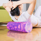 Jieyinfei foam roller, muscle relaxation massage roller, fitness training Pilates yoga column foam roller, pink and purple small floating point 45cm, free fascia ball