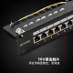 Boyang Category 6 shielded 24-port network patch panel 19' rack-mounted 1U cabinet patch panel CAT6 Gigabit network cable RJ45 jumper wiring strip (50' gold-plated) BY-6P-24X