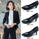 Thinkwell women's shoes single shoes work shoes women commuting high heels black small leather shoes pointed toe formal wear versatile work professional shoes soft 3 cm 3 cm HM4003 37