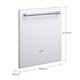 SIEMENS SZ02AXCFI exclusive accessories built-in dishwasher glass door white