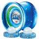 Audi Double Diamond (AULDEY) Yo-Yo Toy Fire Boy King 6 Yo-Yo Boy YOYO Ball Ice Flame Fancy Metal Ball High-End Glare Metal Fancy Ball-Ice Flame S Blue