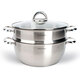 LOCK&LOCK 28CM two-layer steamer set 304 stainless steel LCM2287SW-2