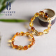 OUCERNY Beeswax Amber Bracelet Natural Baltic Sea Shape Amber Beeswax Amber Bracelet Women's Style Certificate A8387