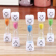 Man Senxin Creative children's smiley face brushing teeth for 3 minutes anti-fall hourglass timer quicksand bottle small ornaments office student desktop small decoration holiday birthday gift for children six-sided cover hourglass 20 minutes purple