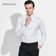 Yuanben Frühling Swallow Kragenhemd Herren Langarm Slim Bräutigam formelles Kleid reines Baumwollhemd Weiß weiß M.