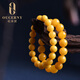 OUCERNY collection grade raw stone beeswax bracelet with loose beads natural chicken fat yellow full honey single circle amber bracelet as a gift for my wife 7-7.5mm suitable for hand circumference 15-16CM