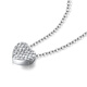 Liuguifu Jewelry Love PT950 Platinum Pendant with Car Flowers and Polished Surface Can be Matched with a Necklace for Girls as a Birthday Gift with S925 Silver Chain 0.8g