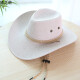 Nuozhi Meng Western Cowboy Hat Men and Women's Sun Hat Beach Hat Large-brimmed Hat Sun Straw Hat Large-brimmed Sun Hat NC677 Dark Coffee All Size