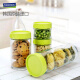 Glasslock Corea Corea de construcción Importada Tanks de almacenamiento Bocadillos y granos Cocina Tanque de almacenamiento de almacenamiento Domorable Refrigerador de humedad Puerta lateral de frijoles redondos de frijoles verdes 1050 ml