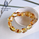 OUCERNY Beeswax Amber Bracelet Natural Baltic Sea Shape Amber Beeswax Amber Bracelet Women's Style Certificate A8387