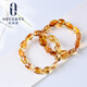 OUCERNY Beeswax Amber Bracelet Natural Baltic Sea Shape Amber Beeswax Amber Bracelet Women's Style Certificate A8387