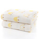 Mufan towel quilt pure cotton six-layer gauze plus children's quilt newborn baby baby blanket nap towel blanket crown yellow 120*150cm