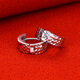 Yuanshengfu's new high-quality PT950 shiny platinum earrings, fashionable, simple and versatile platinum earrings, 3.51g