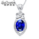 Lescreation Lisa Jewelry 1.80ct Tanzanite Diamond Pendant White 18K Gold Blue Gemstone Diamond Necklace Blue 1.8ct 4A