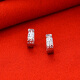 Yuanshengfu's new high-quality PT950 shiny platinum earrings, fashionable, simple and versatile platinum earrings, 3.51g