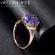 Ottney 18K rose gold Tanzanite ring 2.75 carat colored gem inlaid women's ring 18K rose gold (spot shipment) 12.5 ring mouth