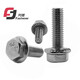 Fangteng 304 stainless steel GB5789 external hexagonal flange bolts 5 6 8 10 12 flange surface bolts anti-slip pad screws M5*16 (1 piece)