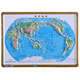 World three-dimensional topographic map 21*29cm portable version