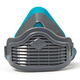 Tang Feng Silicone dustproof mask grinding and prevent industrial dust PM2.5 protective mask Woodworking electric welding labor-protective breathable decoration and cleanable mask 1502 blue + 5 pieces of activated carbon