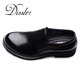 Desler Men's Big Head Leather Shoes Широкая версия круглая мужская обувь для капюшона для бизнес-повседневного верхнего слоя Lazy Men's Formal Shoes Black Single Syster Marte 41 (255 мм)