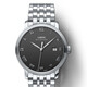 Lobinni Herrenwache Vollautomatisch mechanische Herren -Uhrengeschäft Einfacher Gürtel Waterdes Schweizer Stil Watch 12033 [Qualitätsauswahl] Silberschale Schwarzstahlgürtel